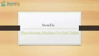 Physiotherapy Machines for Sale Online | Storeela.com