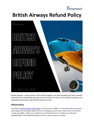 British Airways Refund Policy