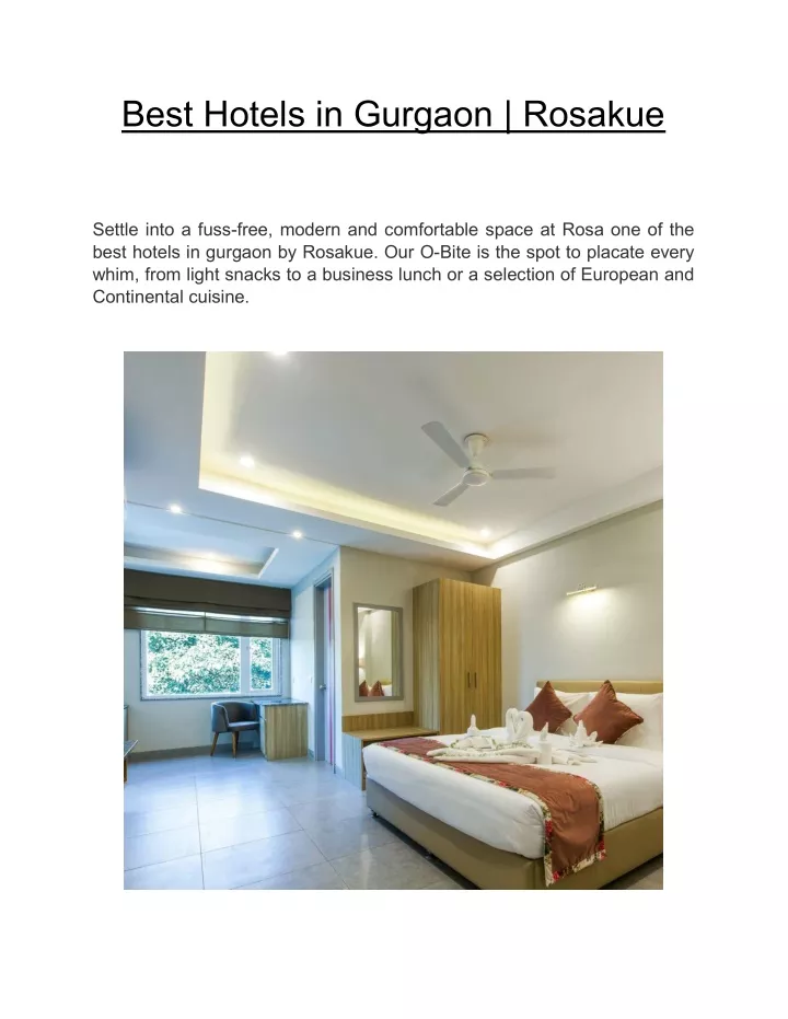 best hotels in gurgaon rosakue