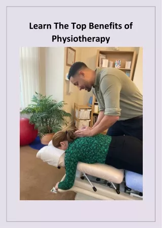 Learn The Top Benefits of Physiotherapy