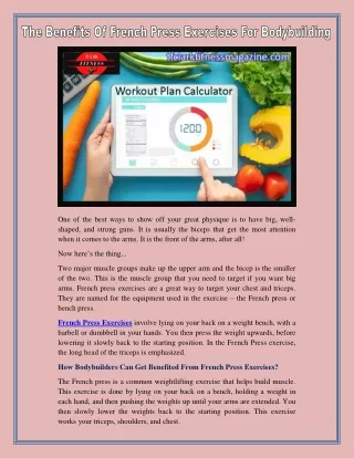 Workout Plan Calculator