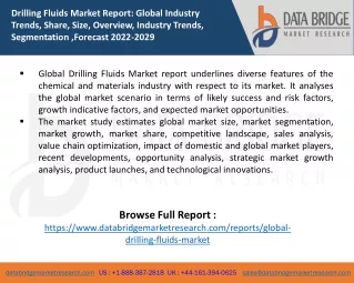 drilling fluids market report global industry
