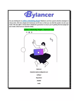 are you looking for an online scheduling plugin
