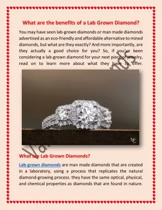 What are the benefits of a Lab Grown Diamond_VanscoyDiamonds