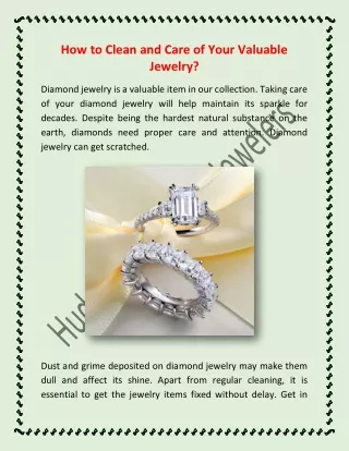 How to Clean and Care of Your Valuable Jewelry_HudsonPooleFineJewelers