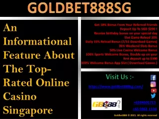 The Best Mobile Online Casino Site In Singapore  | Goldbet888sg