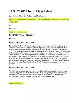 bus 372 gcu topic 1 dqs latest
