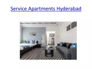 Service Apartments Hyderabad