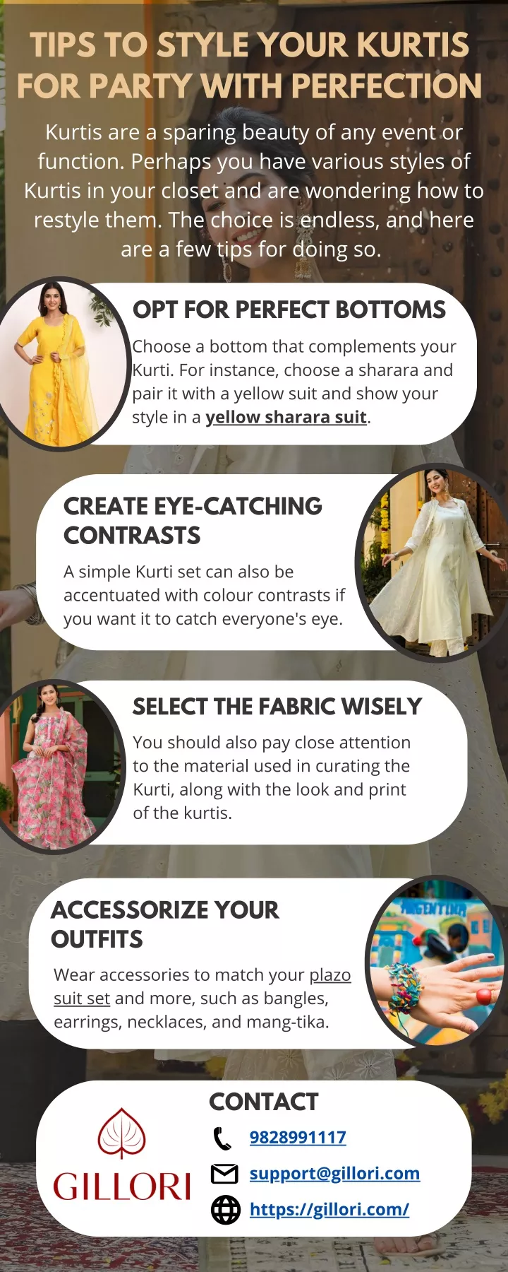 tips to style your kurtis for party with