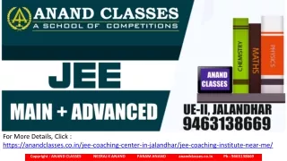 JEE Coaching Center In Jalandhar | 9463138669-ANAND CLASSES | Trigonometry Ratio