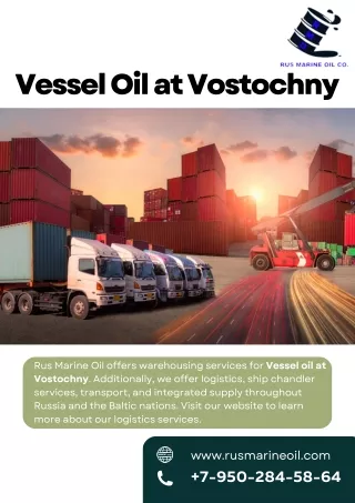 Vostochny (Edible Oil Tanker) Vessel Oil - Rus Marine Oil Co