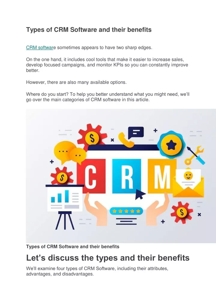 Ppt Types Of Crm Software And Their Benefits Powerpoint Presentation Id11868023 1833