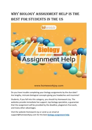 why biology assignment help is the best