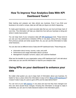 how to improve your analytics data with