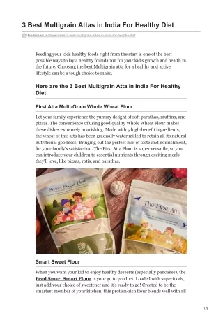 3 Best Multigrain Attas in India For Healthy Diet