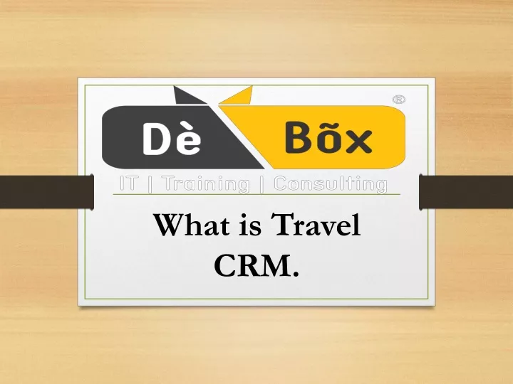 what is travel crm