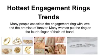 Hottest Engagement Rings Trends