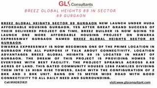 Breez Global Heights  Sector 89 Gurgaon
