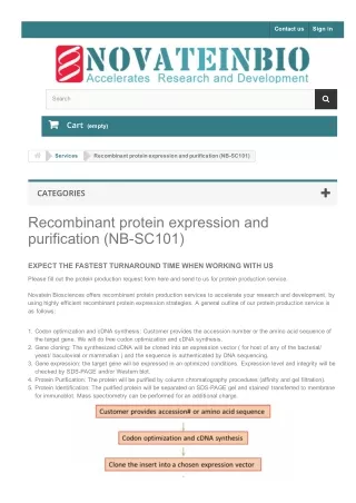 Recombinant protein expression and purification (NB-SC101)
