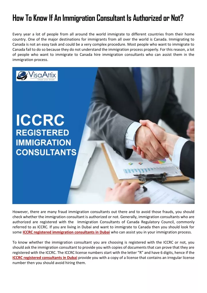 how to know if an immigration consultant