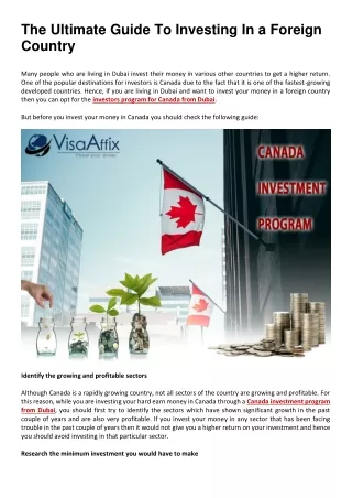 the ultimate guide to investing in a foreign