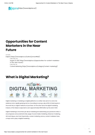 Opportunities For Content Marketers In The Near Future _ Kalpins