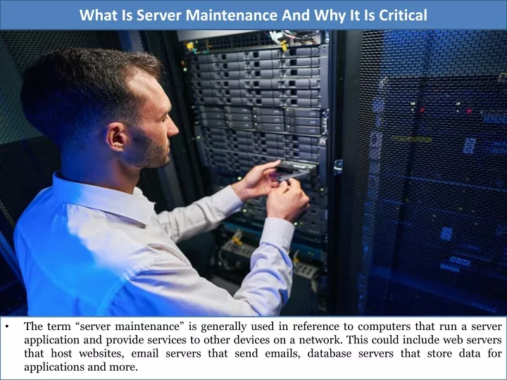 what is server maintenance and why it is critical