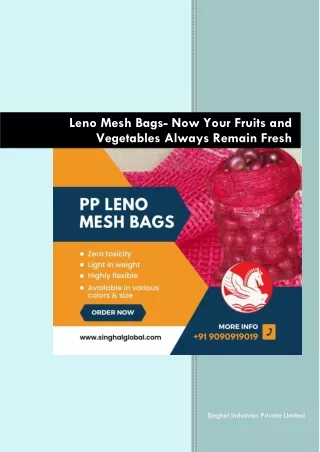 Leno Mesh Bags- Now Your Fruits and Vegetables Always Remain Fresh