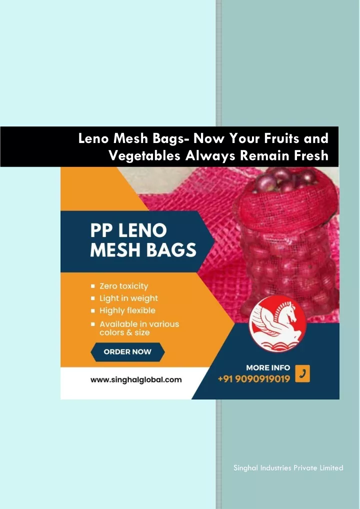 leno mesh bags now your fruits and vegetables