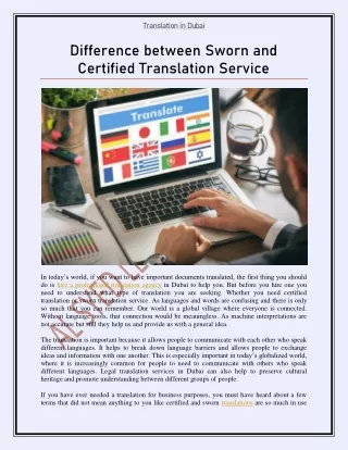 translation in dubai