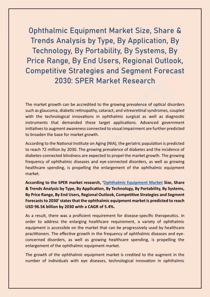 ophthalmic equipment market size share trends