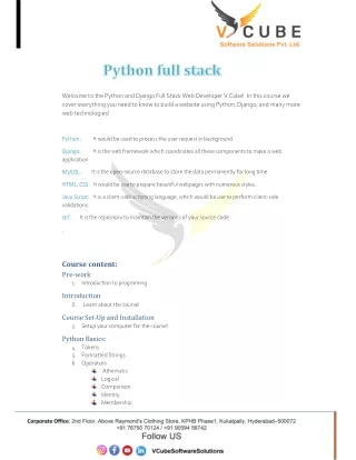 welcome to the python and django full stack