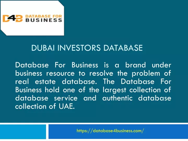 dubai investors database