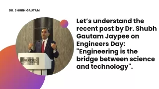 ENGINEERING IS THE BRIDGE BETWEEN SCIENCE AND TECHNOLOGY