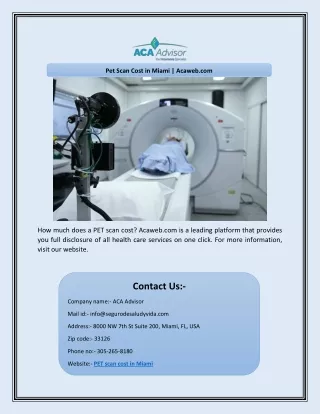 pet scan cost in miami acaweb com