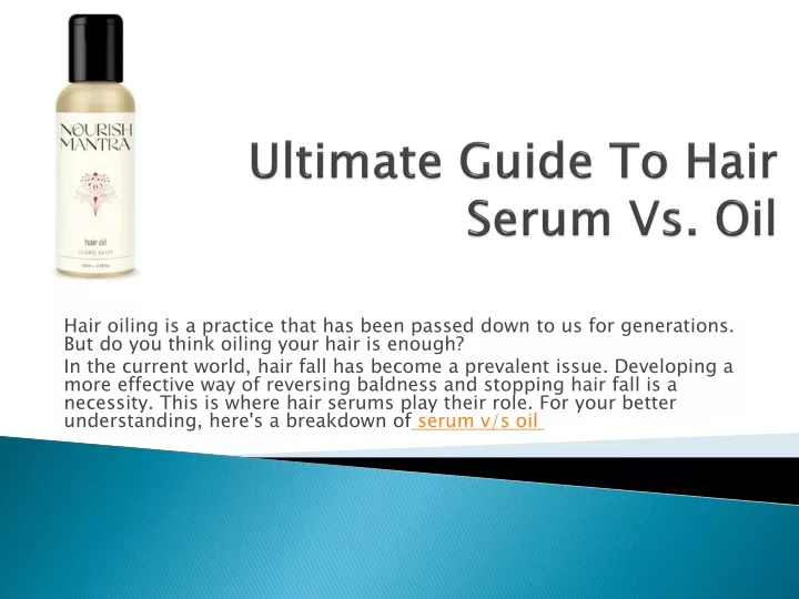 ultimate guide to hair serum vs oil
