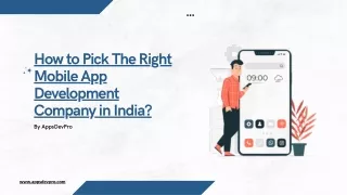 How to Pick The Right Mobile App Development Company in India?
