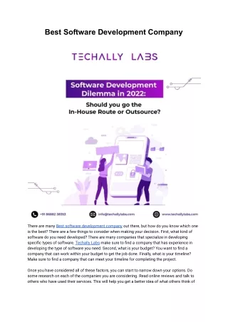 best software development company