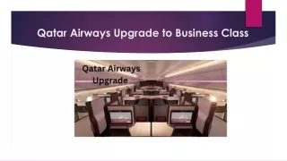 Qatar Airways Upgrade to Business Class