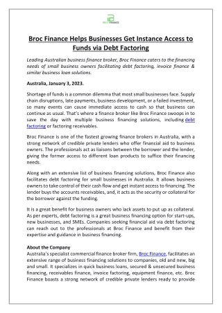 broc finance helps businesses get instance access