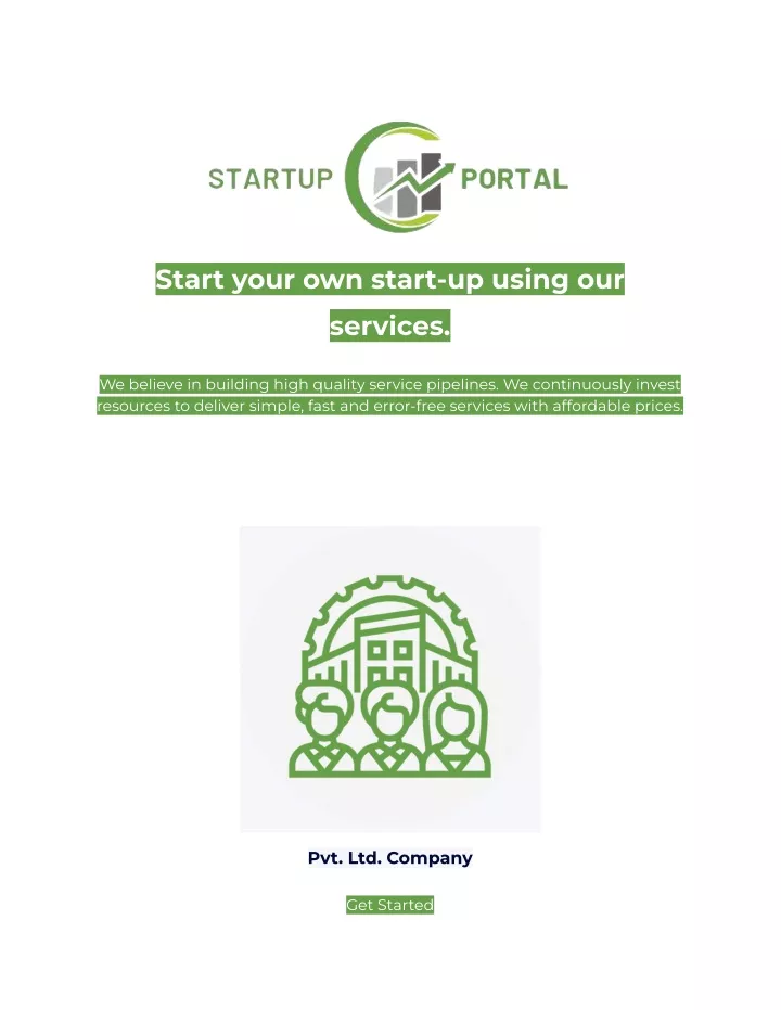 start your own start up using our