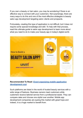 if you own a beauty or hair salon