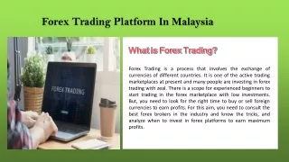 Finding The Best Forex Trading Platform In Malaysia