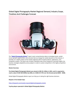 global digital photography market regional demand