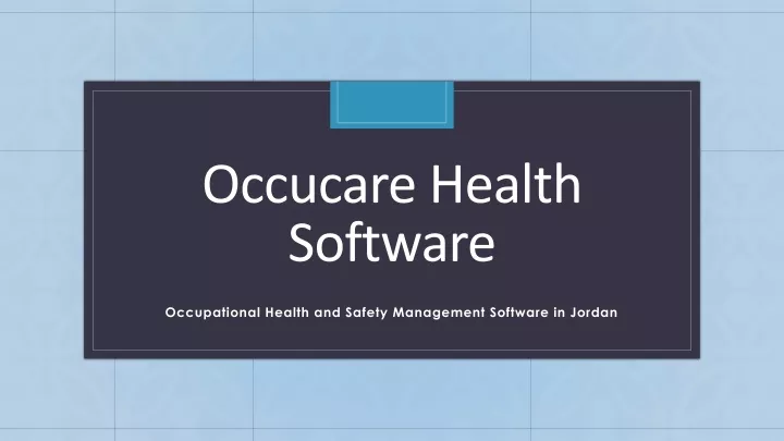 occucare health software