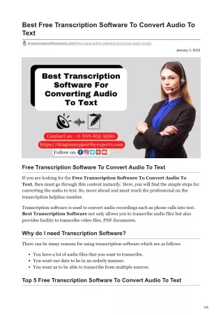 best free transcription software to convert audio