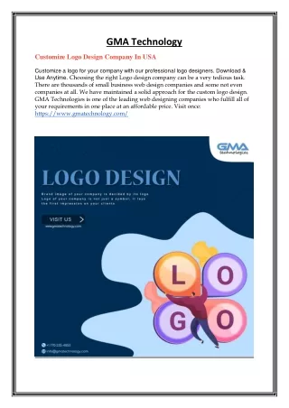 Customize Logo Design Company In USA