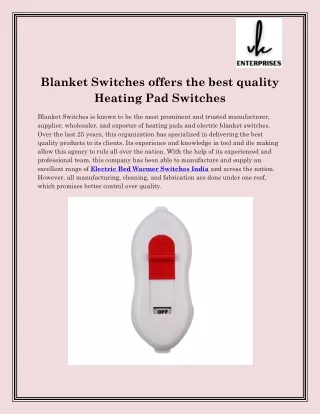 Heating Pad Switches In India
