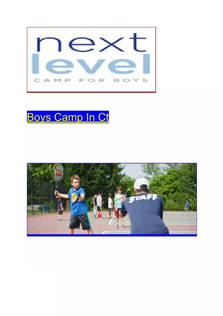 boys camp in ct