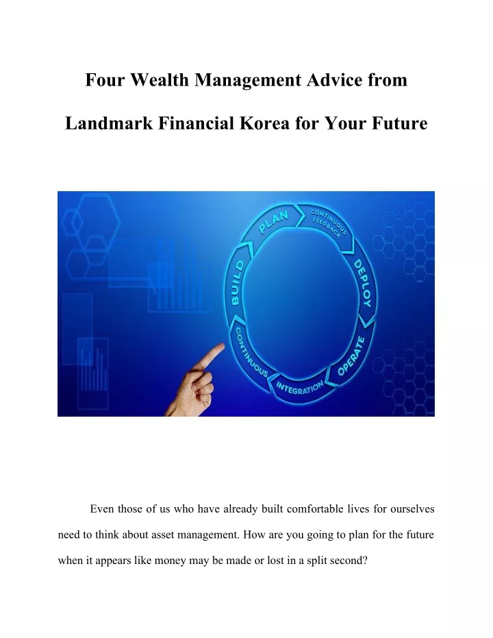 four wealth management advice from landmark